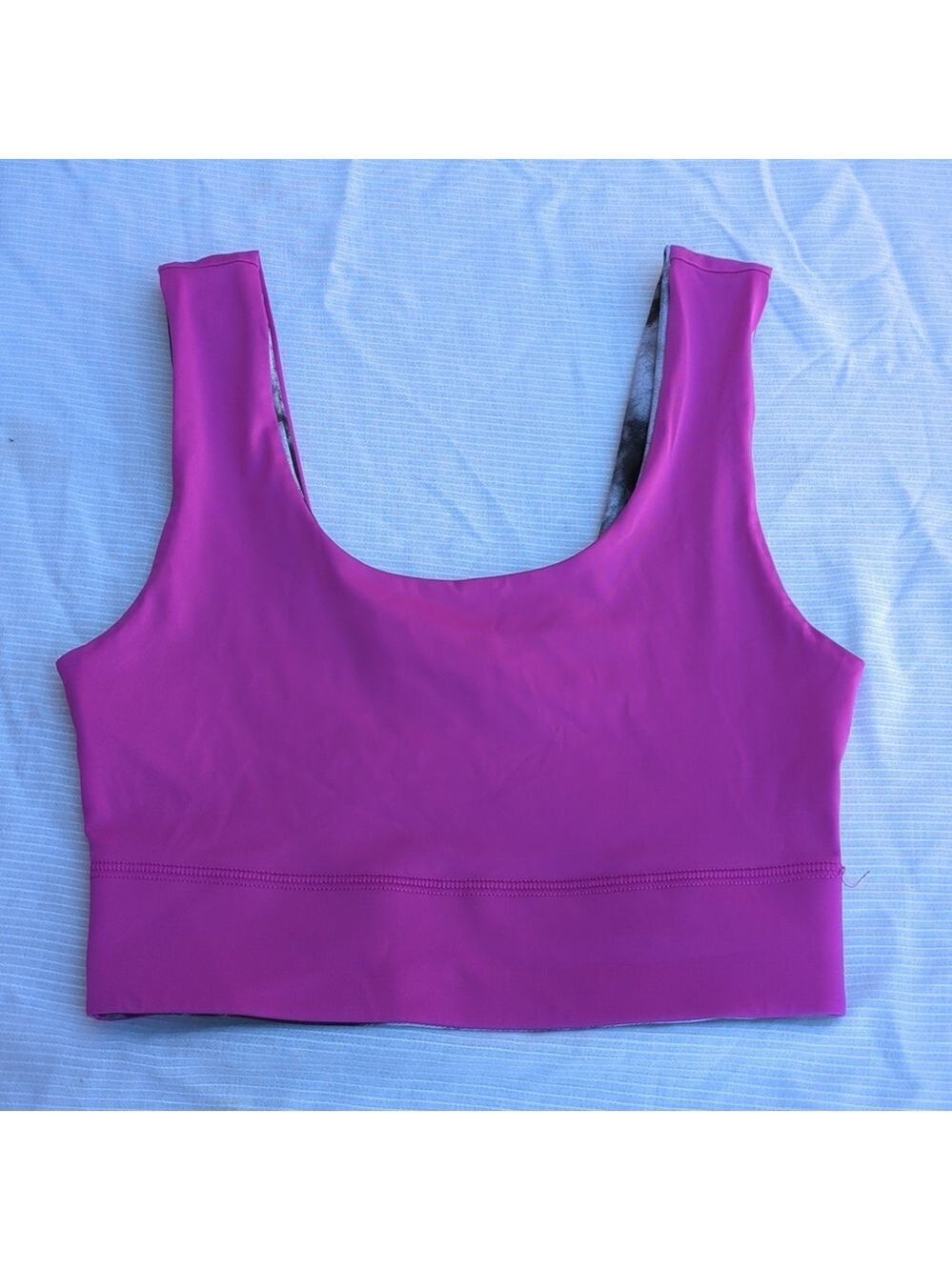 Fabletics Sports Bra Tie Dye Reversible Pink Black Workout Activewear Women